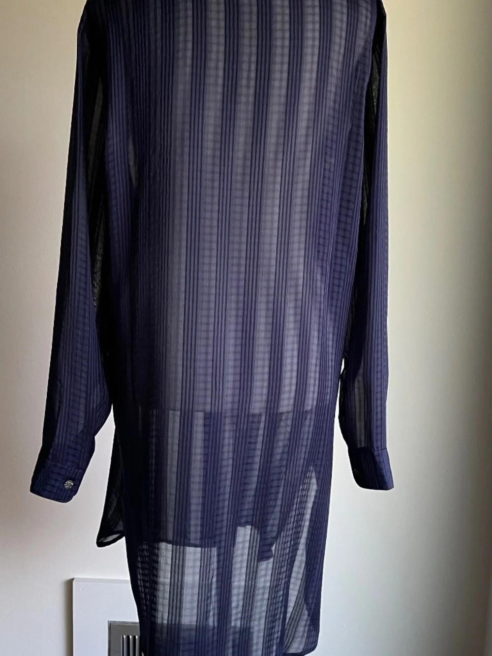 Tommy Bahama Cadiz Boyfriend Beach Shirt Coastal Lagenlook - Navy Blue, Size XL - Picture 3 of 9